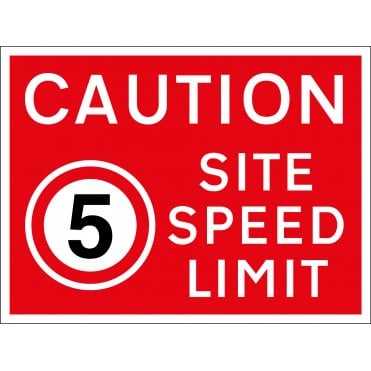 5mph Site Speed Limit Signs