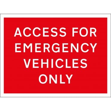 Access For Emergency Vehicles Only Sign
