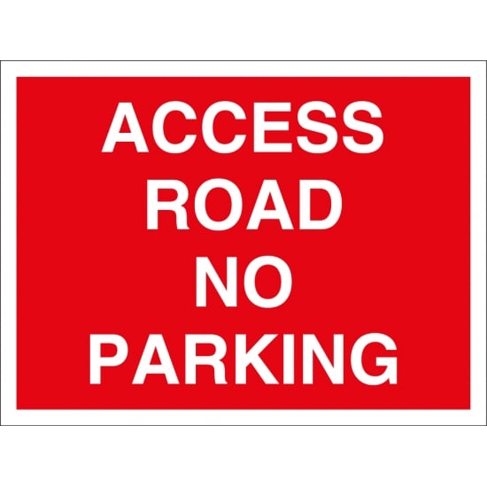 Access Road No Parking Signs