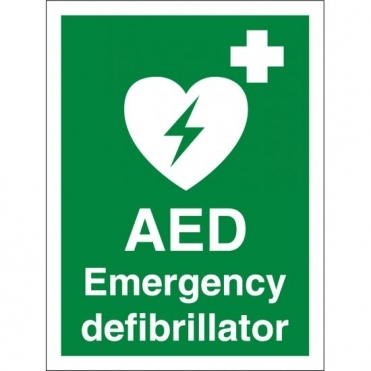AED Emergency Defibrillator Signs