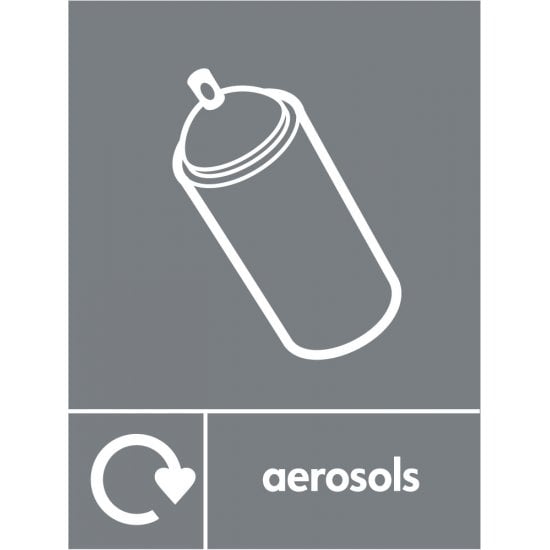 Aerosols Waste Recycling Signs