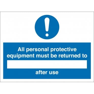 All PPE Must Be Returned Sign