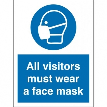 All Visitors Must Wear A Face Mask Signs