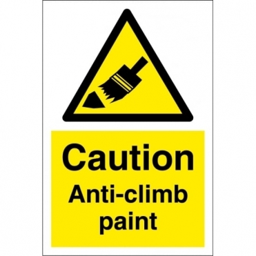 Anti Climb Paint Signs
