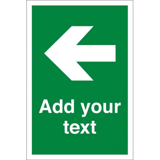 Arrow Left Sign Green And White Add Your Text
