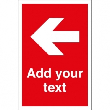 Arrow Left Sign Red And White Add Your Text