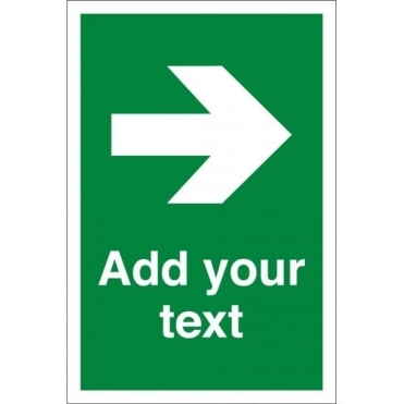 Arrow Right Sign Green And White Add Your Text