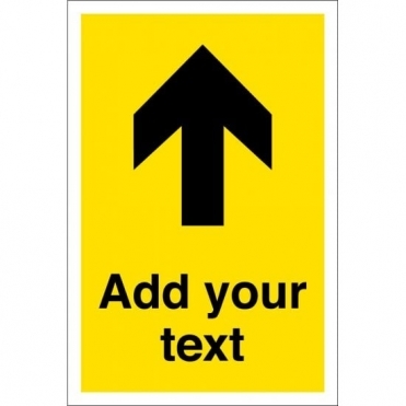 Arrow Up Sign Black And Yellow Add Your Text