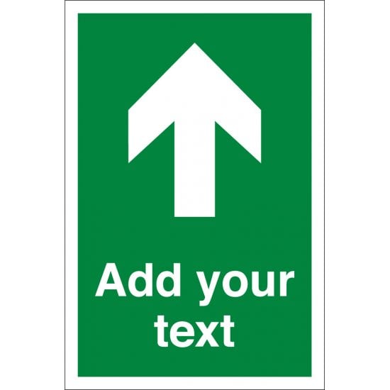 Arrow Up Sign Green And White Add Your Text