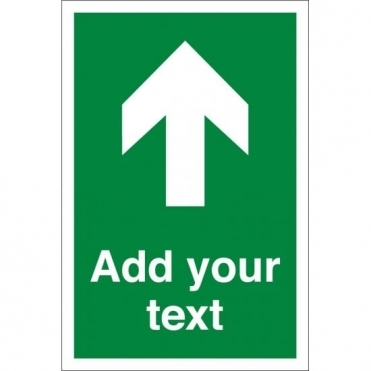 Arrow Up Sign Green And White Add Your Text