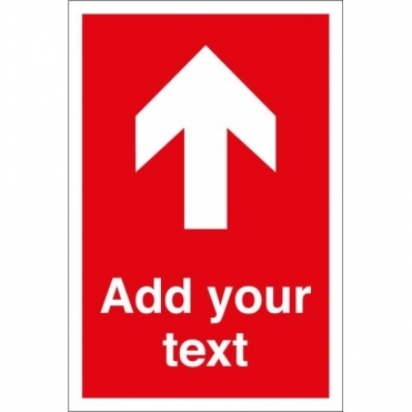 Arrow Up Sign Red And White Add Your Text
