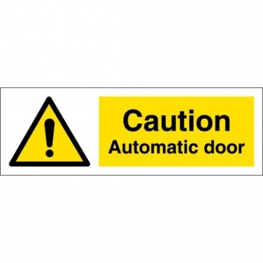 Automatic Door Warning Signs