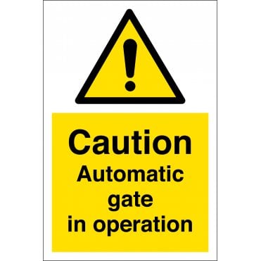 Automatic Gate In Operation Sign