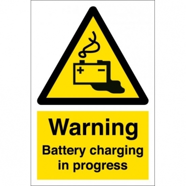 Size: 300mm x 400mm Battery Charging Signs