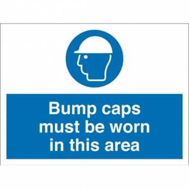 Size: 600mm x 450mm Head Protection Safety Signs