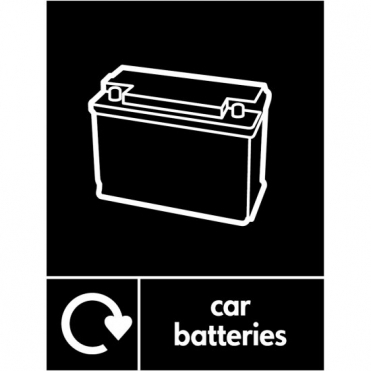 Car Batteries Waste Recycling Signs