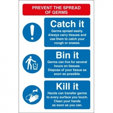 Catch It Bin It Kill It Signs