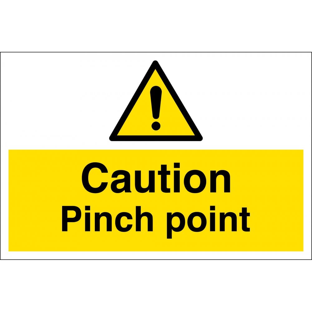 Caution Pinch Point Sign - from Key Signs UK