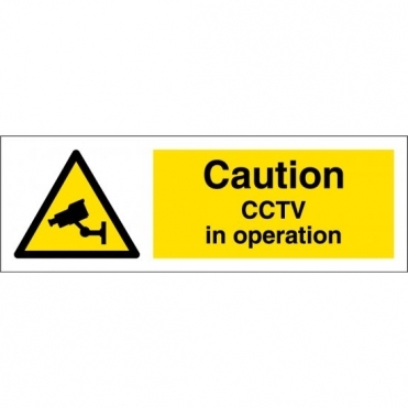 Size: 300mm x 100mm CCTV Signs