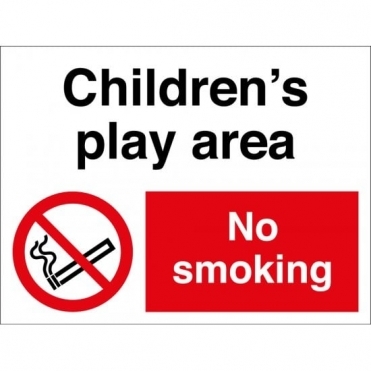 Childrens Play Area No Smoking Sign