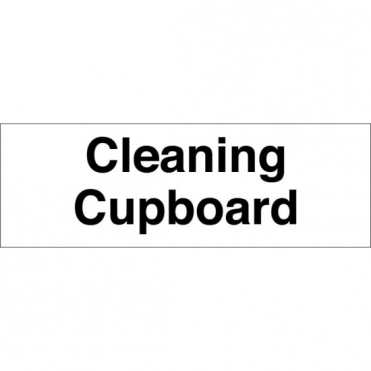Cleaning Cupboard Signs
