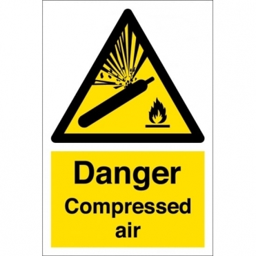 Material: 3mm Aluminium Composite Compressed Gas Warning Signs
