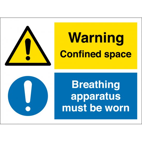 Confined Space Breathing Apparatus Must Be Worn Signs