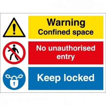 Confined Space Keep Locked Signs