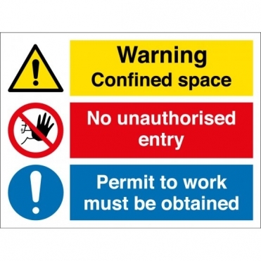 Confined Space Permit Required Signs