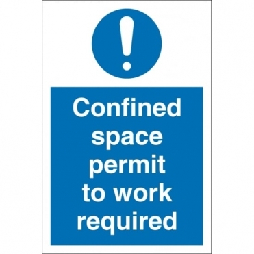 Confined Space Permit To Work Required Signs