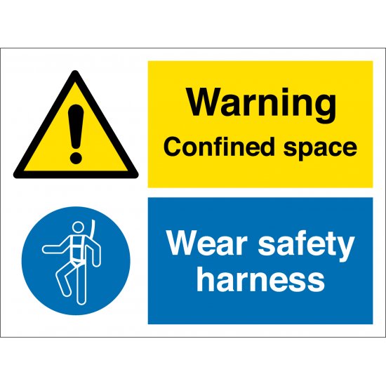 Confined Space Wear Safety Harness Signs