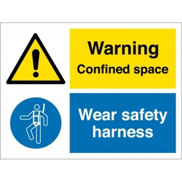 Confined Space Wear Safety Harness Signs