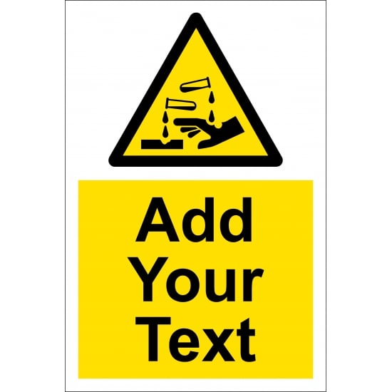Custom Corrosive Safety Signs