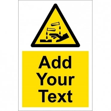 Custom Corrosive Safety Signs