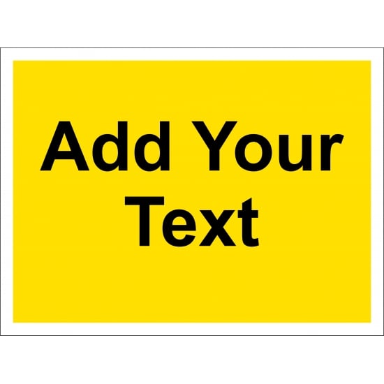 Custom Hazard Warning Blank Signs