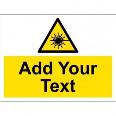 Size: 400mm x 300mm Add Text Laser Beam Warning Signs