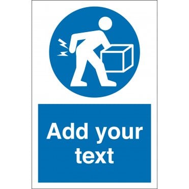Size: 450mm x 600mm Add Text Key Signs Lift Correctly Signs