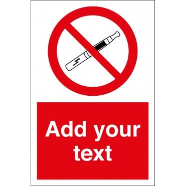 Custom No Vaping Sign