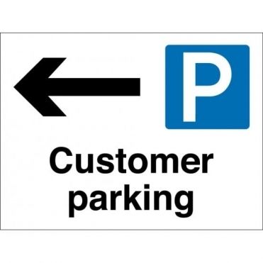 Customer Parking Arrow Left Signs