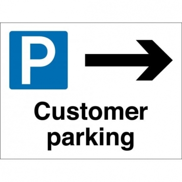 Customer Parking Arrow Right Signs
