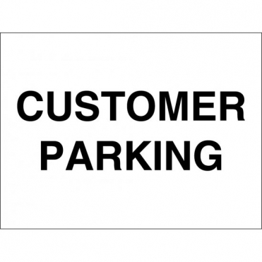 Customer Parking Signs