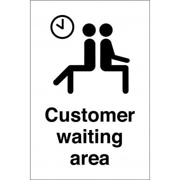 Customer Waiting Area Sign