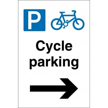Cycle Parking Arrow Right Sign