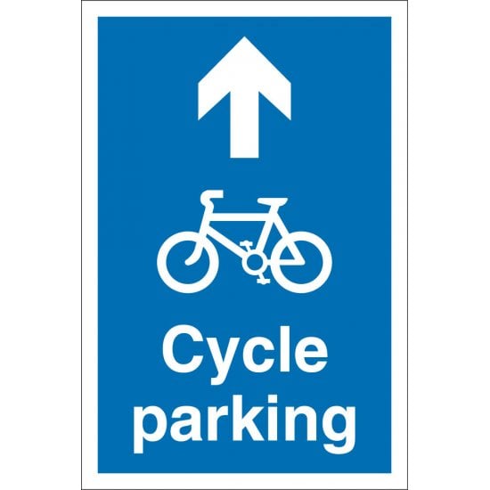 Cycle Parking Arrow Up Signs