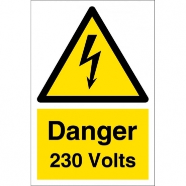 Danger 230 Volts Signs