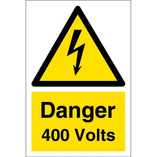 Danger 400 Volts Signs