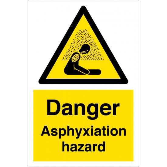 Danger Asphyxiation Hazard Signs