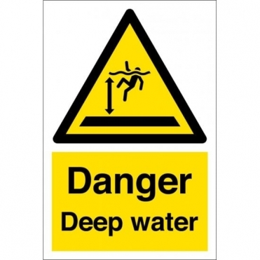 Danger Deep Water Signs