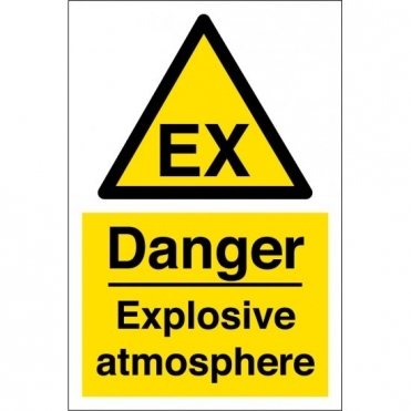 Material: 3mm Plastic Explosive Safety Signs