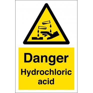 Danger Hydrochloric Acid Signs